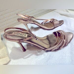 Rose gold 3 inch leather strap